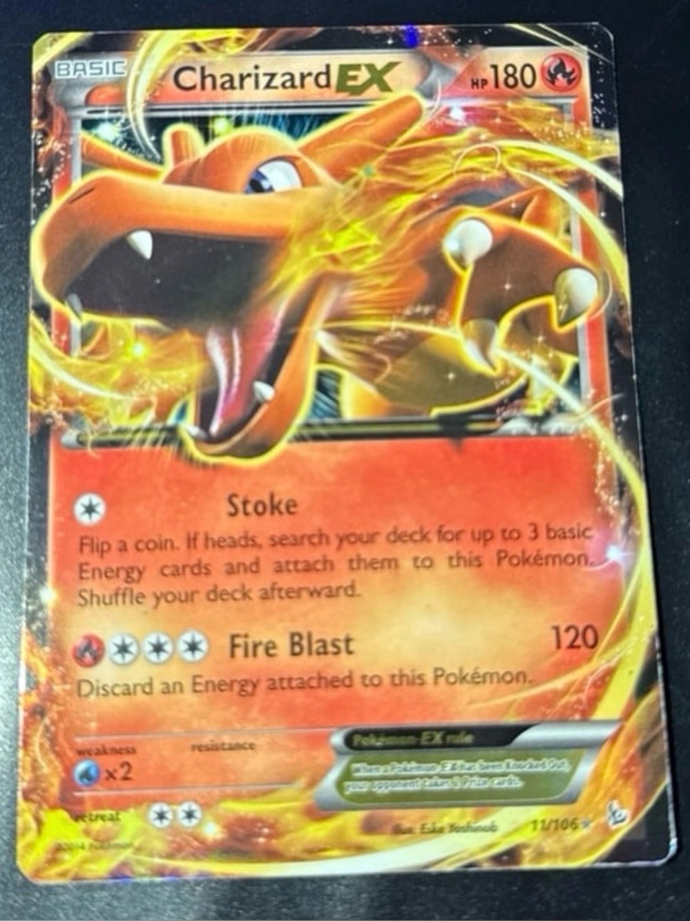 Charizard EX 11/106 Flashfire XY Set 2014 released Rare Eng style full art Holo